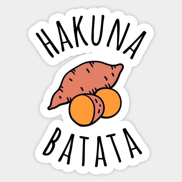 Hakuna Batata Sweet Potato Funny Sticker by DesignArchitect